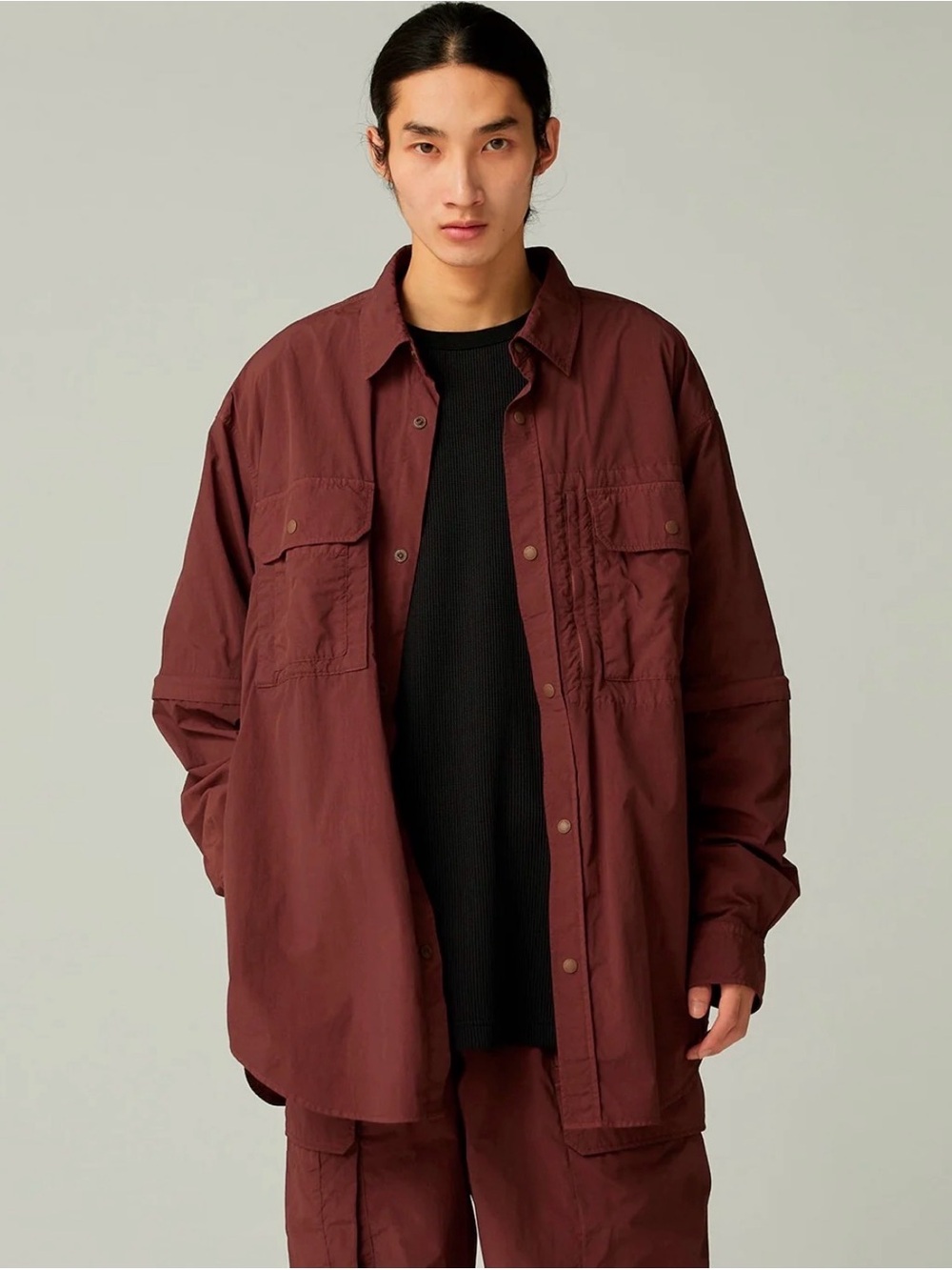 Snow Peak Garment Dyed Convertible Shirt Medium